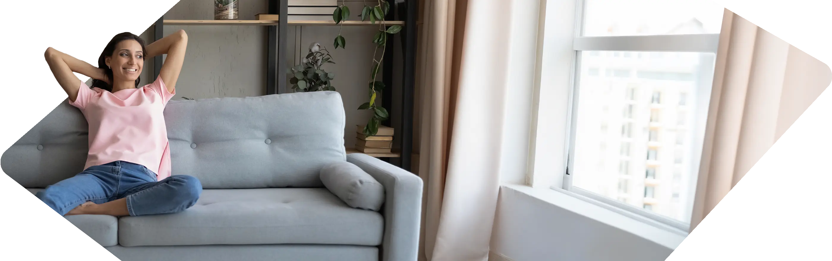 Woman on couch